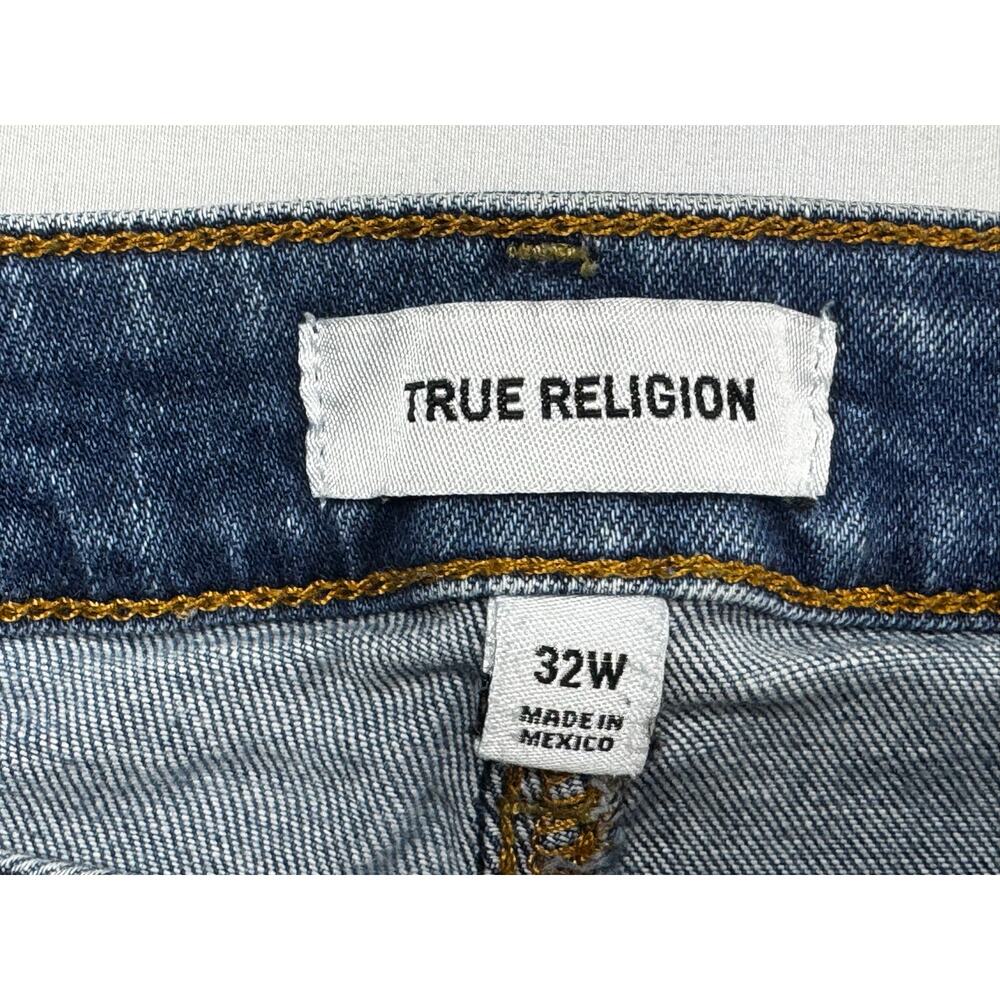 True Religion Women’s Jayde Mid Rise Classic Cuffed Denim Shorts - Size 32x3.5 - Picture 4 of 7